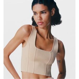Zara Tan Women's Crop Top. Size S